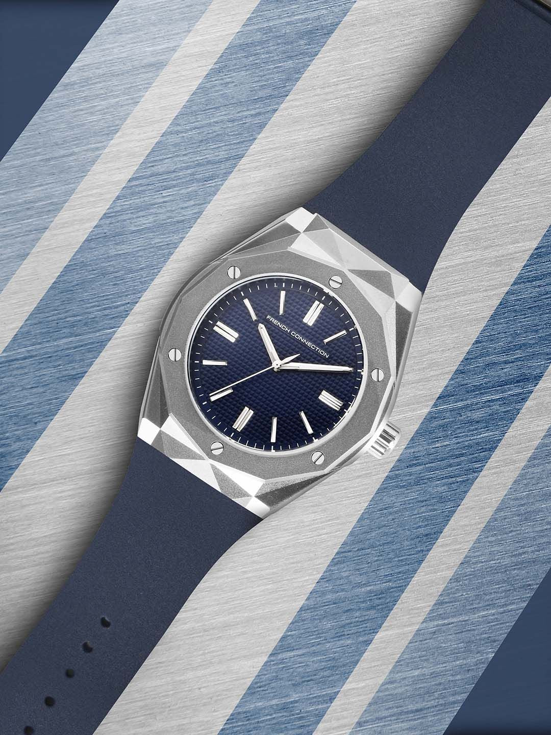 French Connection Men Textured Dial & Straps Analogue Watch FCP47UL-S