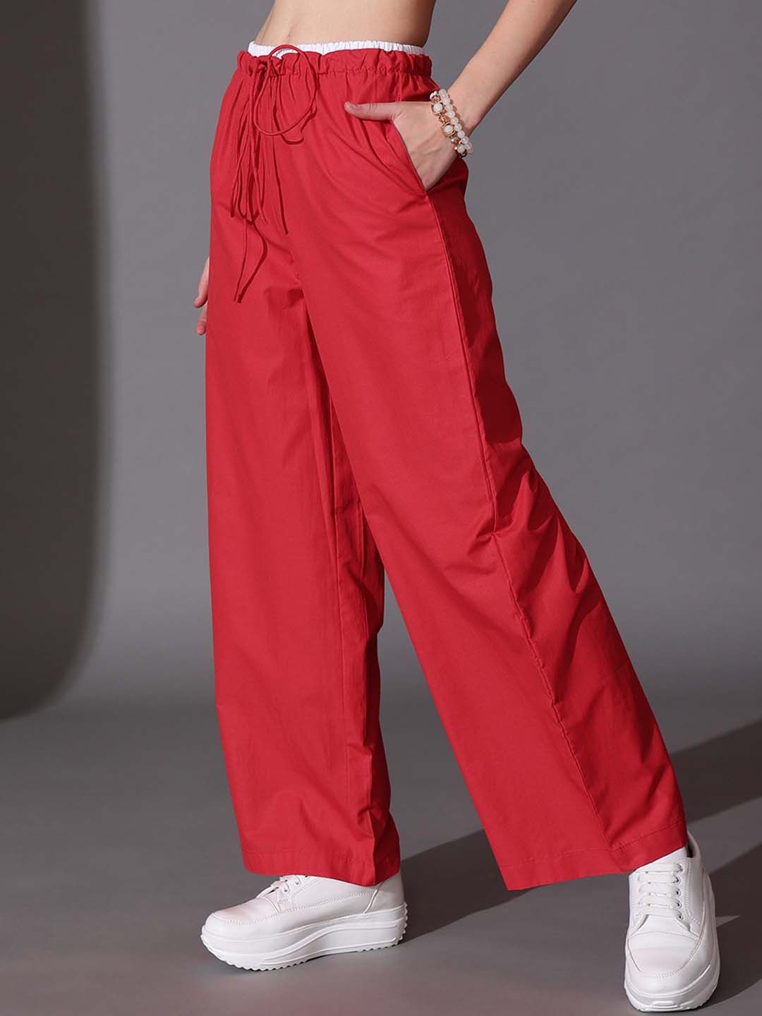 STREET 9 Women Cotton Straight Fit Trousers
