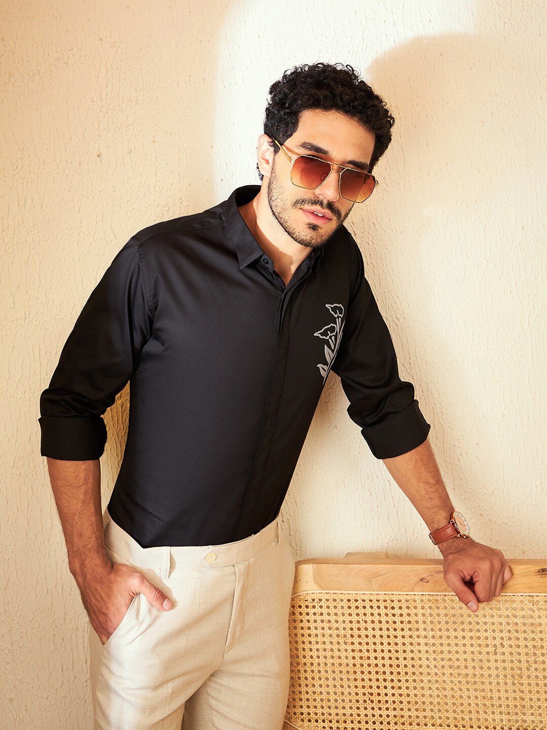 DENNISON Smart Floral Printed Casual Shirt