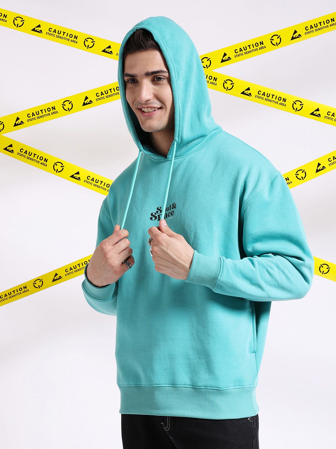 The Indian Garage Co Printed Hooded Pullover Sweatshirt