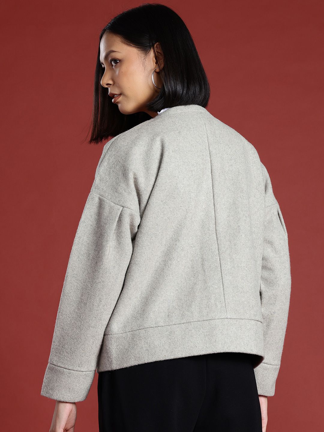 all about you Drop-Shoulder Sleeve Tailored Jacket