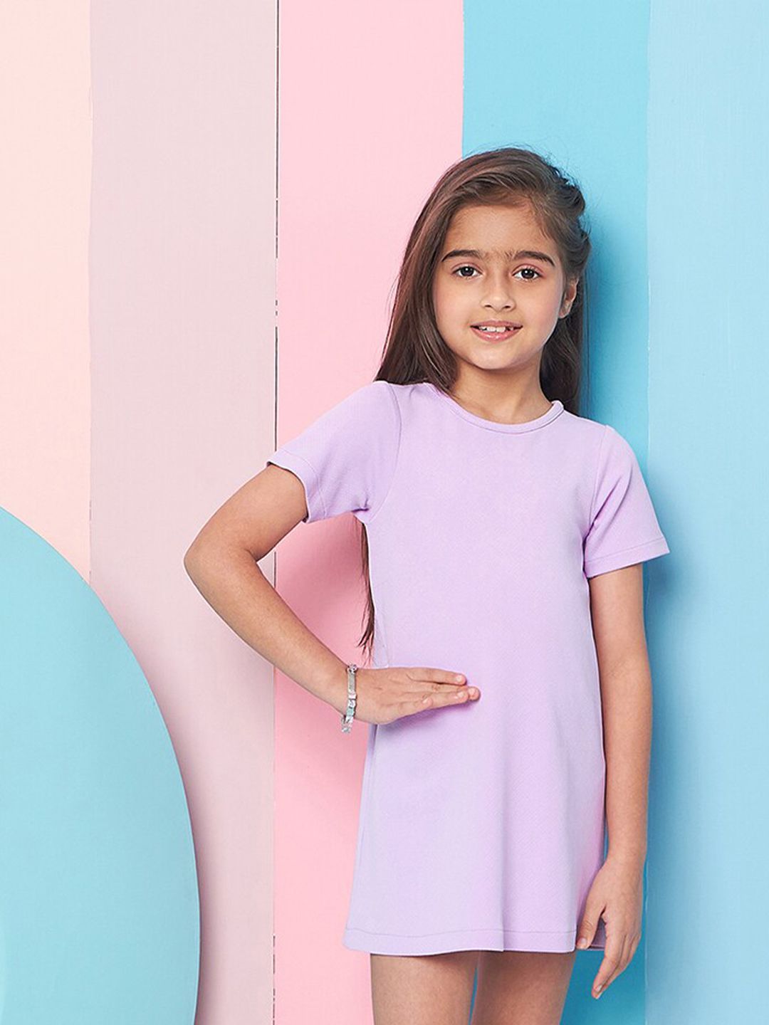 pspeaches Girls Woollen A-Line Dress