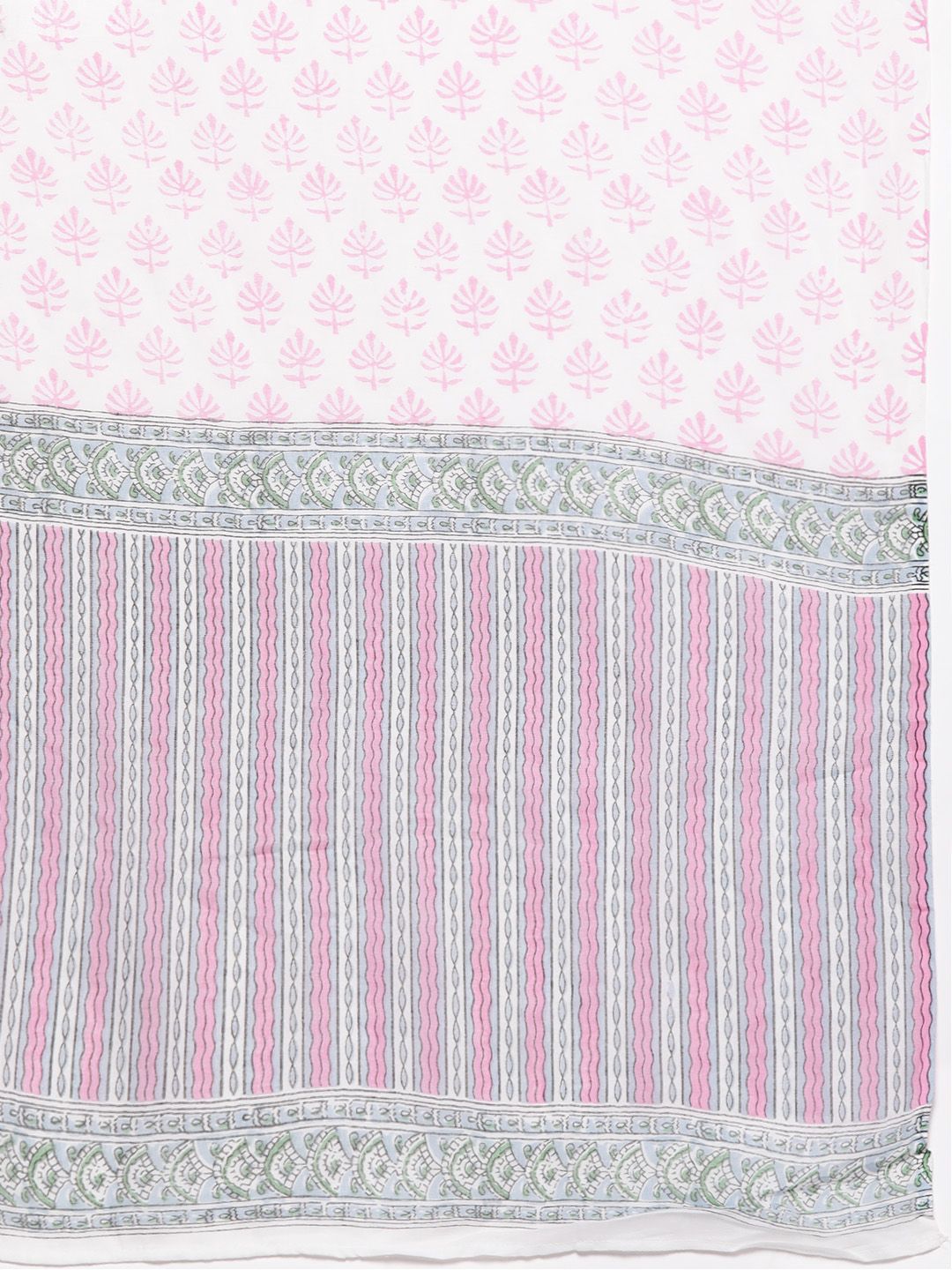 Libas Floral Printed Regular Pure Cotton Kurta with Palazzos & Dupatta