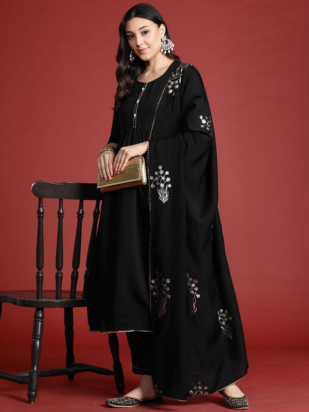Anouk Tyohaar Gotta Patti Kurta with Trousers  With Dupatta