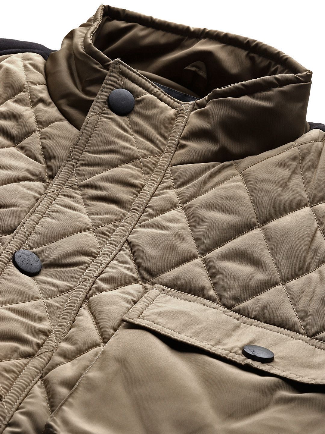 The Indian Garage Co Mock Collar Quilted-Style Gilet Jacket