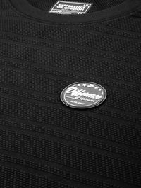 Difference of Opinion Men Black Solid Cotton Drop-Shoulder Oversized Fit T-shirt