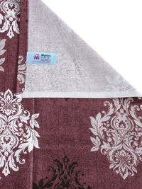 Myntra Elegant Homes Maroon Floral Cotton 400 TC Single Bedsheet with 1 Pillow Cover