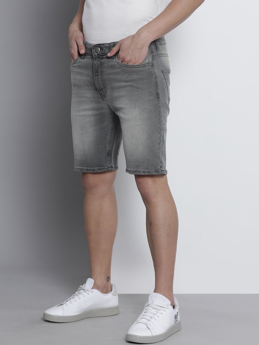 Seluar pendek denim Garage CO Lelaki Grey Grey