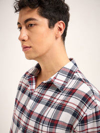 THE BEAR HOUSE Men Tartan Checked Cotton Relaxed Fit Casual Shirt