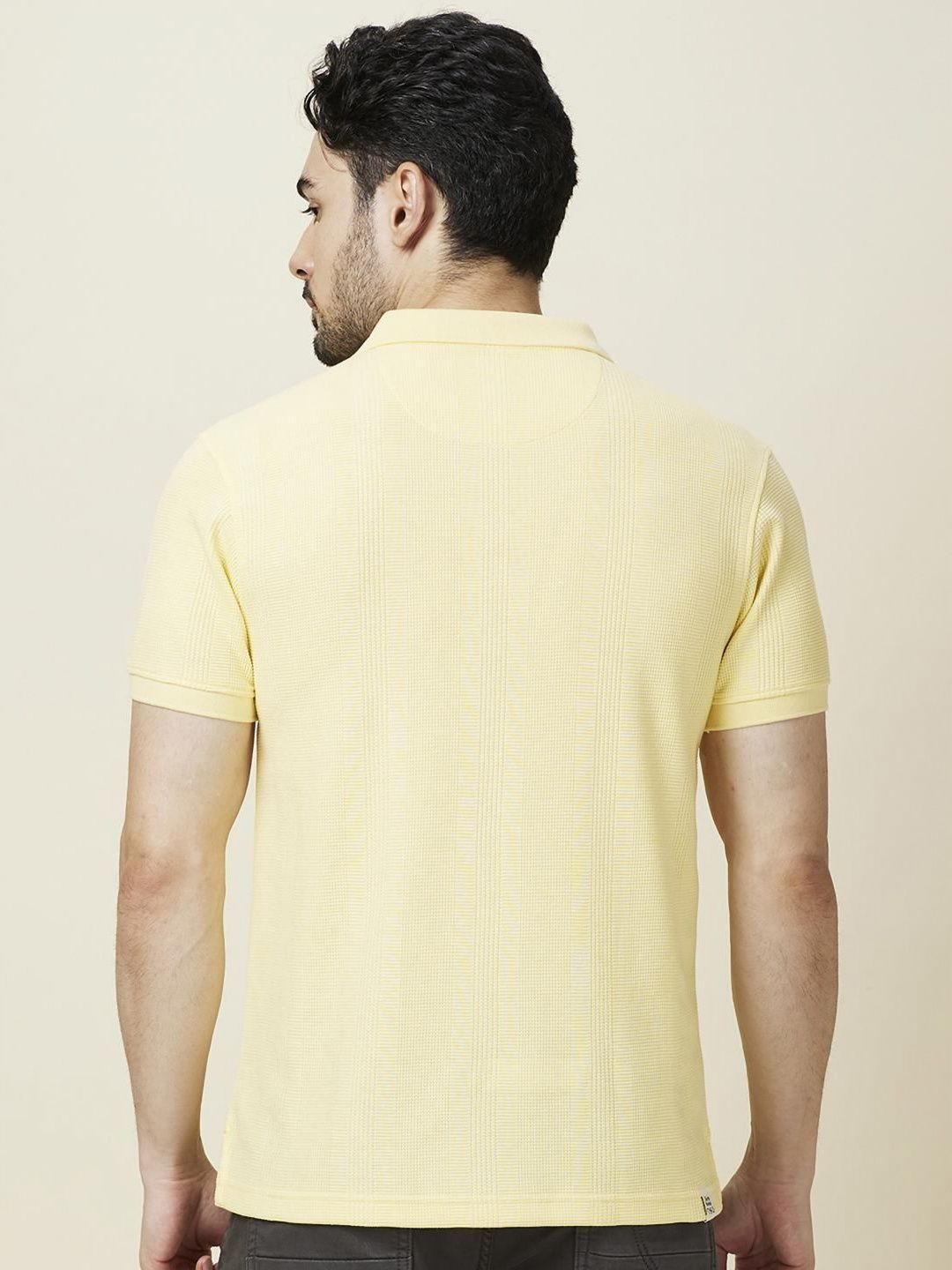 Being Human Men Self Design Polo Collar Slim Fit T-shirt