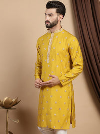 Anouk Floral Embroidered Zari Straight Kurta