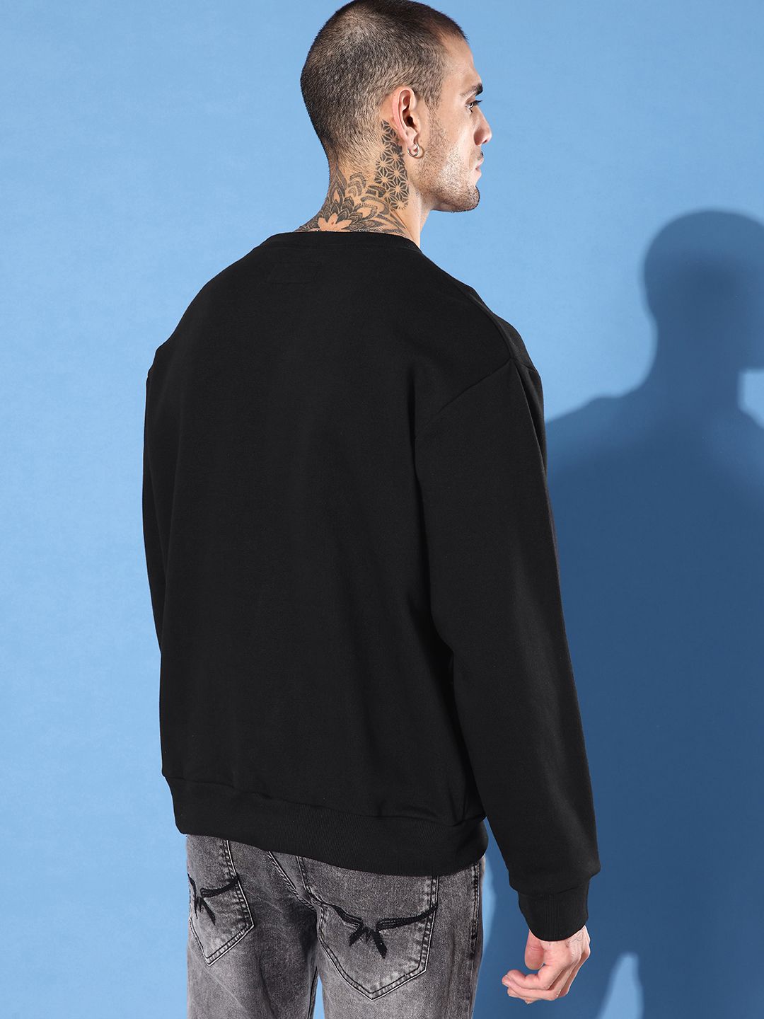 DILLINGER Men Typography Printed Oversized Sweatshirt