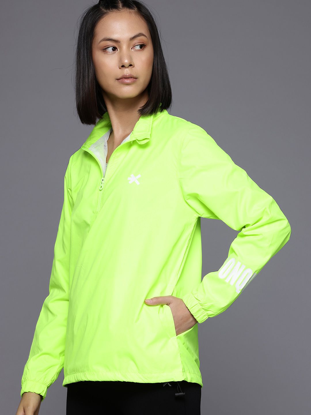 HRX by Hrithik Roshan Rapid-Dry Training Half Zipper Jacket
