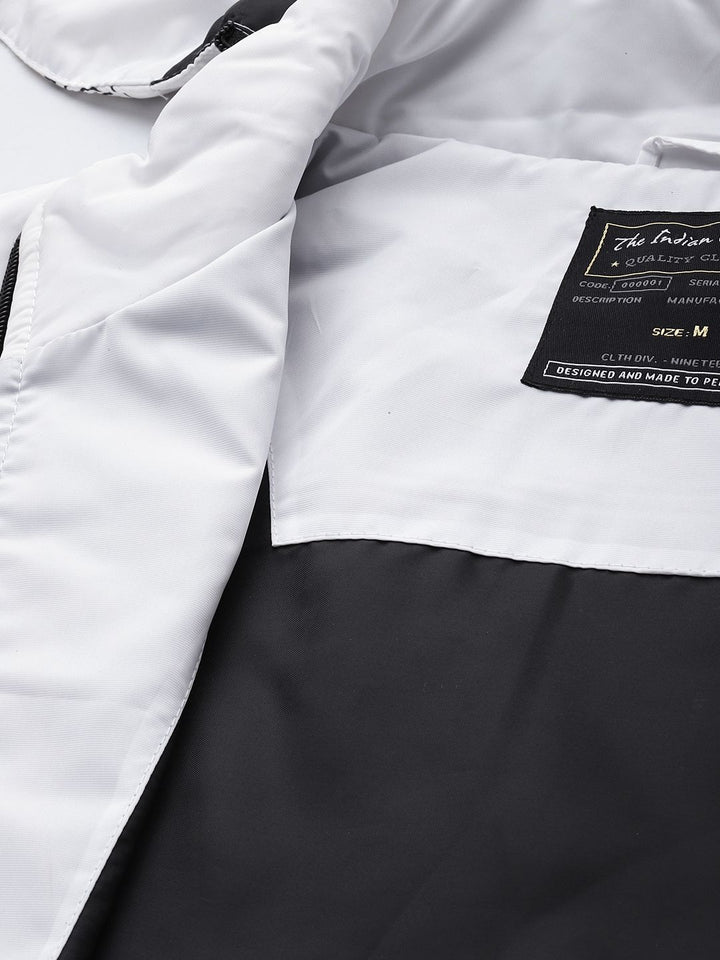 The Indian Garage Co Men Zip-Front Bomber Jacket with Detachable Hood