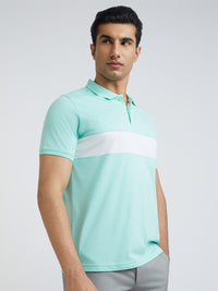 Park Avenue Striped Polo Collar Slim Fit T-shirt