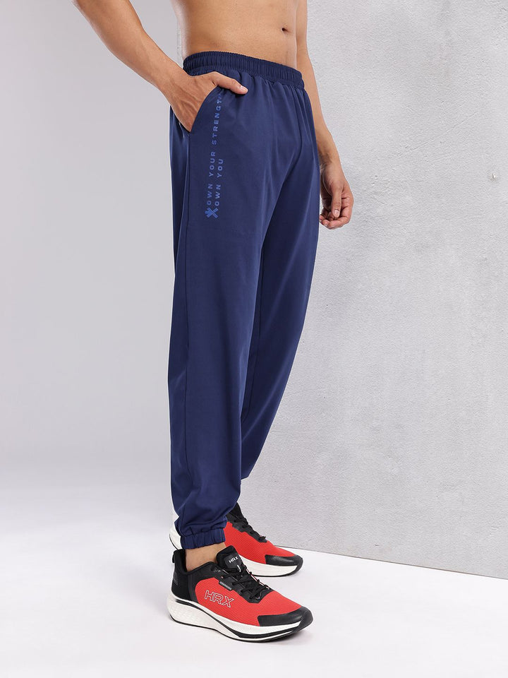 HRX by Hrithik Roshan Men Typography Printed Mid-rise Rapid-Dry Training Joggers