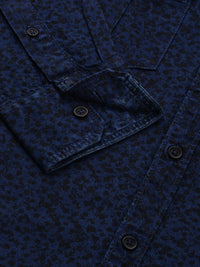 SPYKAR Men Pure Cotton Slim Fit Micro Ditsy Floral Printed Casual Shirt