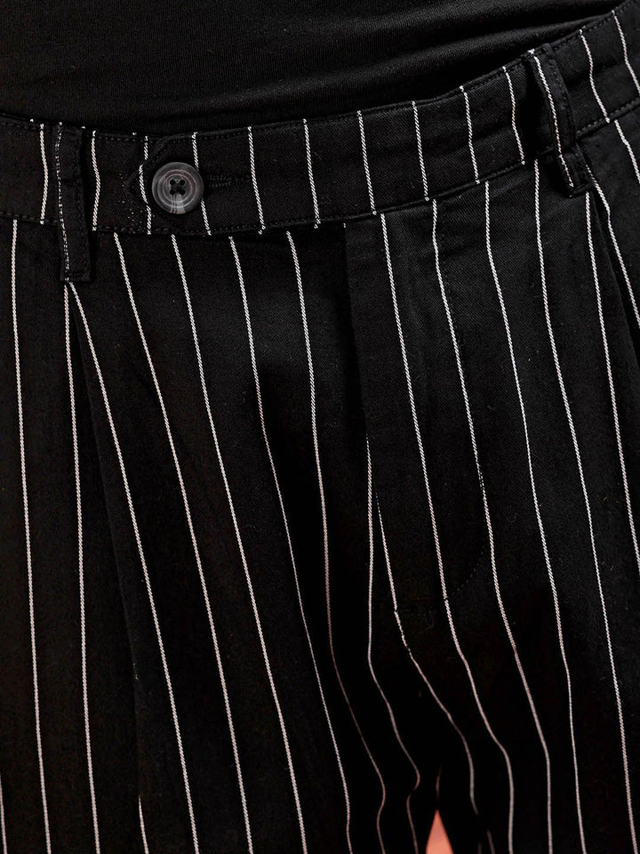 The Indian Garage Co Men Striped Loose Fit Technology Shorts