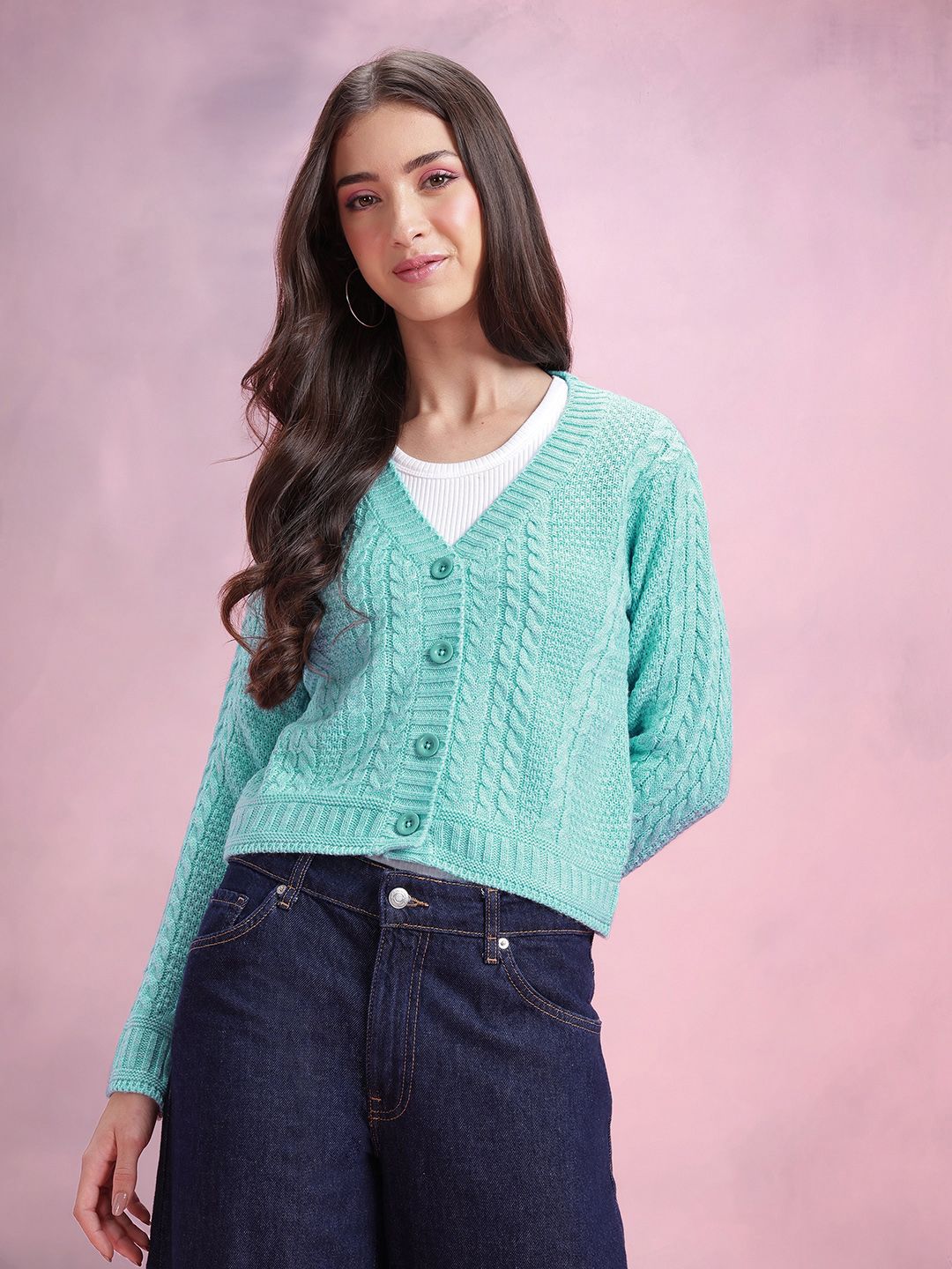 DressBerry Cable Knit Cardigan