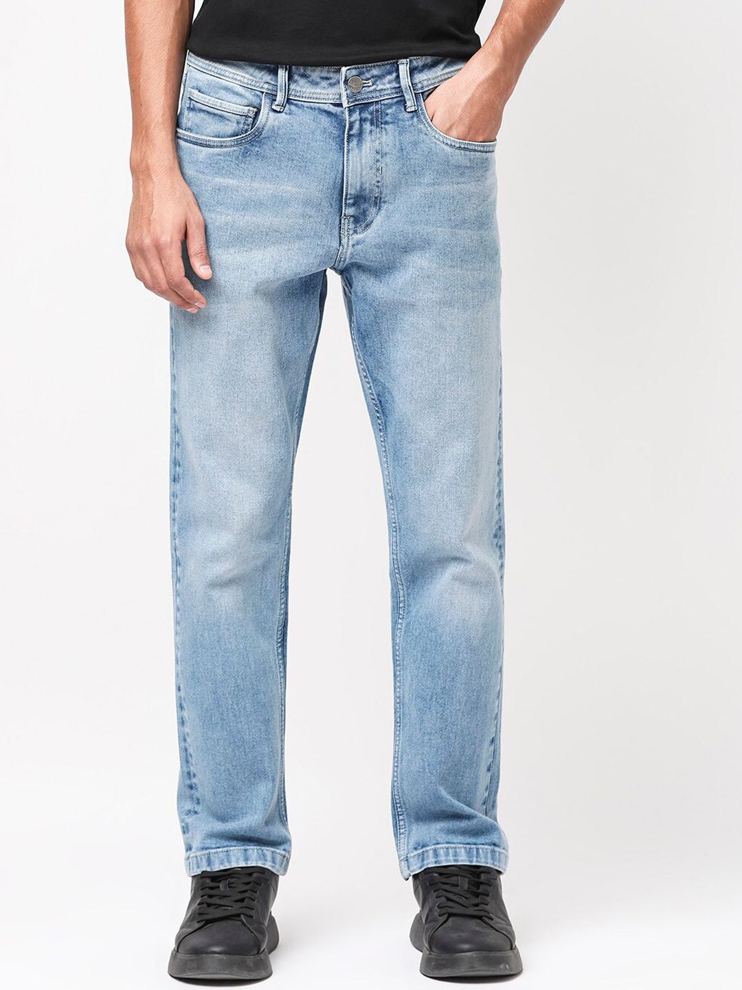RARE RABBIT Men Polin Regular Fit Stretchable Jeans
