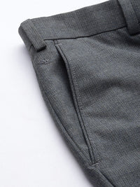 Park Avenue Men Blue Smart Fit Solid Formal Trousers