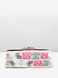 Lino Perros Floral Printed Structured Shoulder Bag