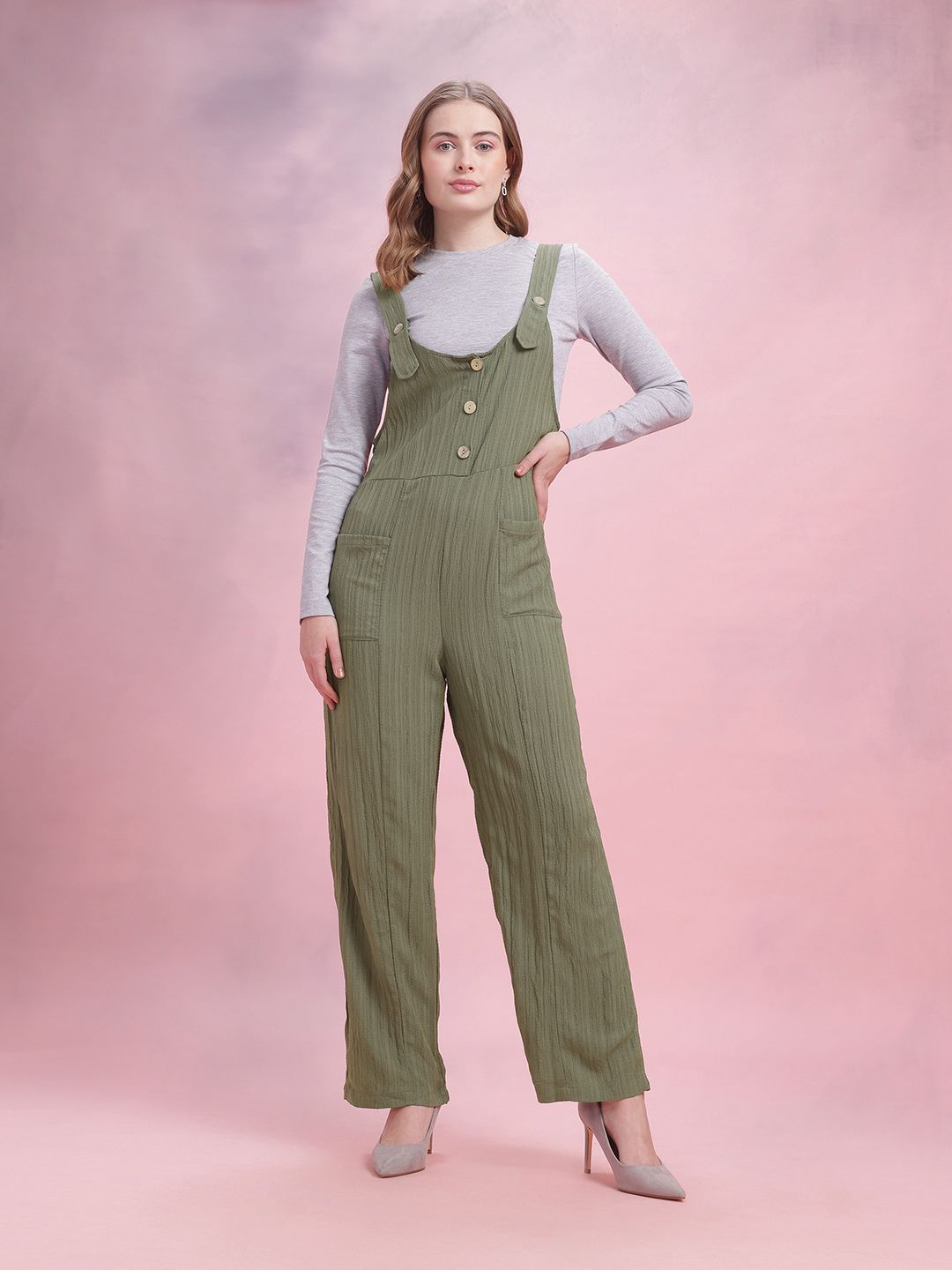DressBerry Textured Basic Jumpsuit