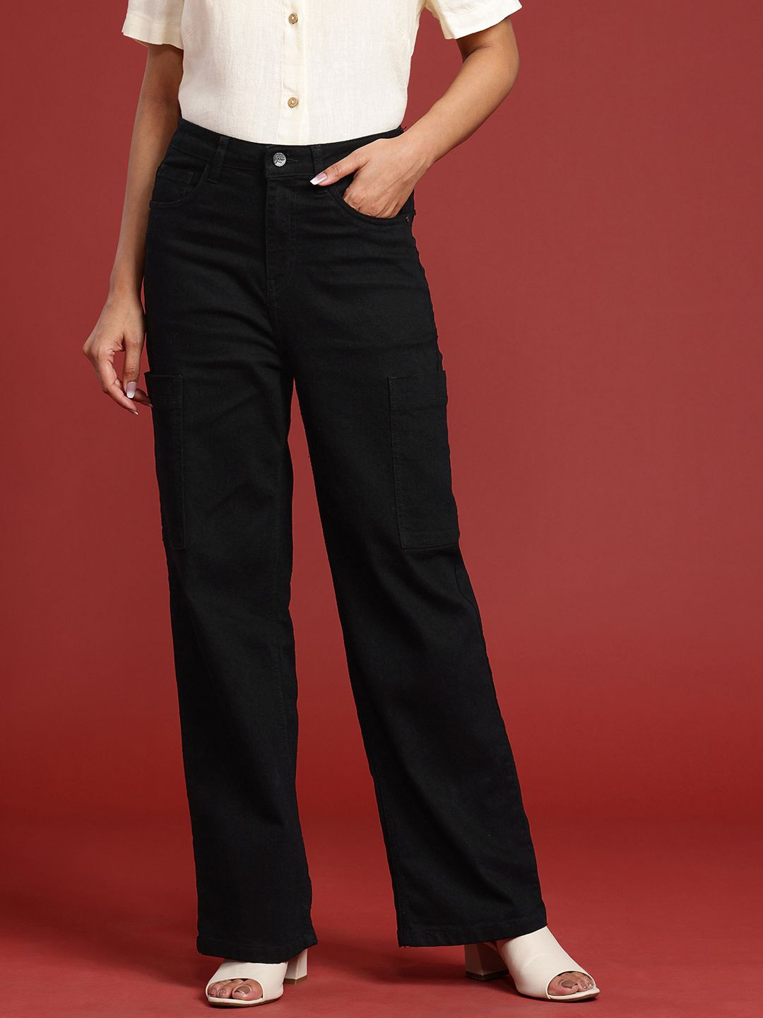 all about you Women Straight Fit High-Rise Stretchable Jeans