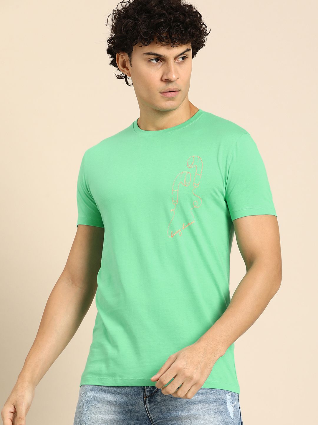 Being Human Printed Pure Cotton T-shirt