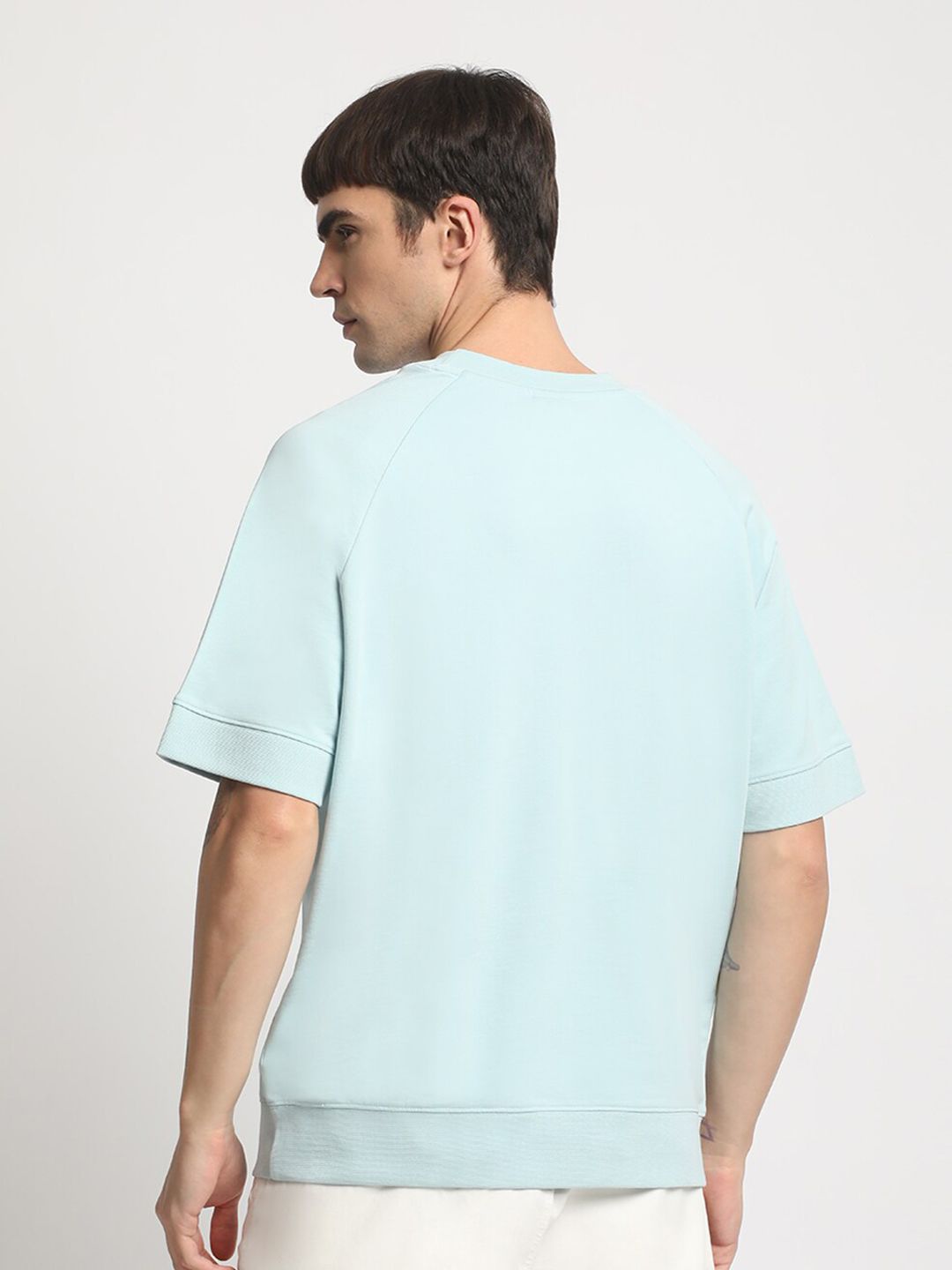 THE BEAR HOUSE Drop Shoulder Pure Cotton Relaxed Fit T-shirt