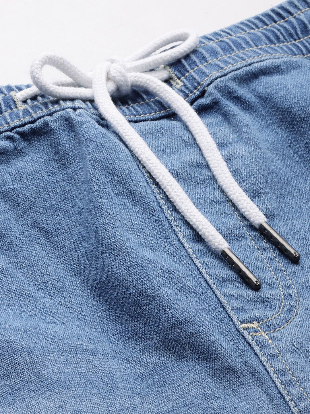 The Indian Garage Co Men Faded Denim Shorts