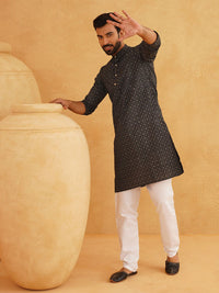 SOJANYA Floral Printed Cotton Linen Kurta