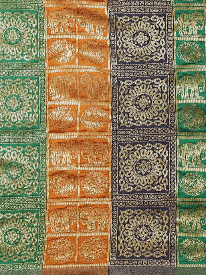 Saree mall Multicoloured Woven Design Banarasi Saree