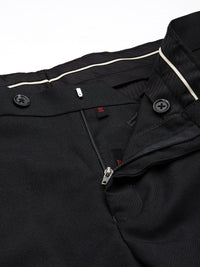 Raymond Men Self Design Mid-Rise Textured Slim Fit Formal Trousers
