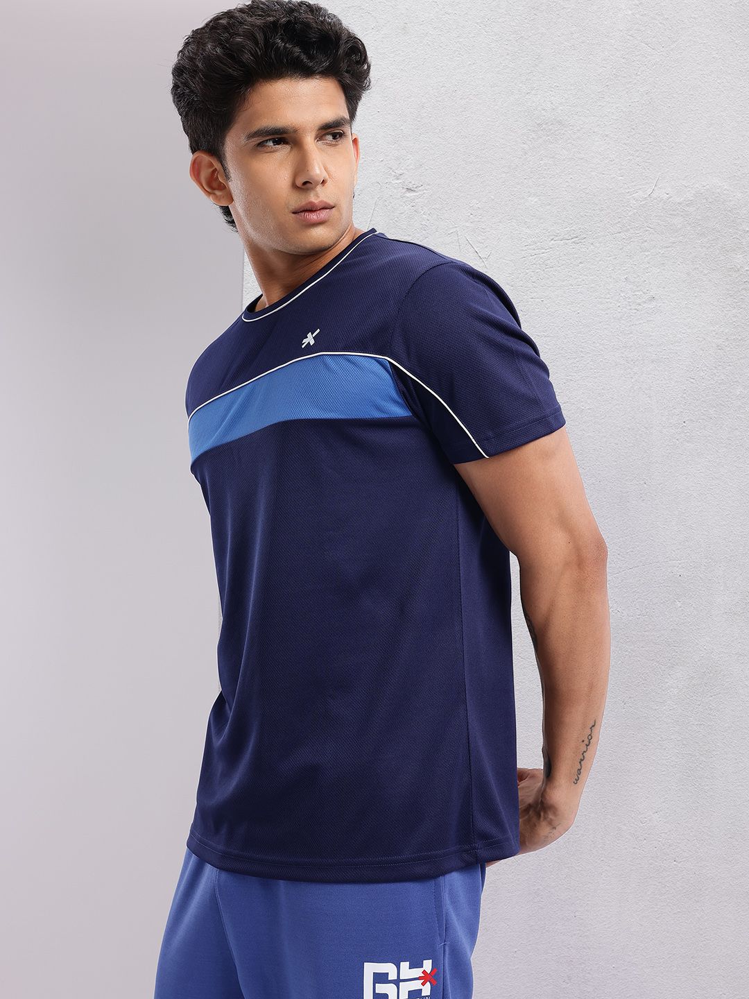 HRX by Hrithik Roshan Striped Rapid-Dry Running T-shirt