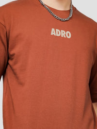 ADRO Lelaki Baju T-Shirt Bersaiz Besar Kapas Lengan Jatuh Bercetak Grafik