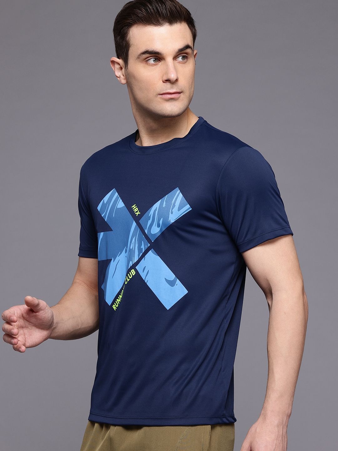 HRX by Hrithik Roshan Brand Logo Printed Running T-shirt