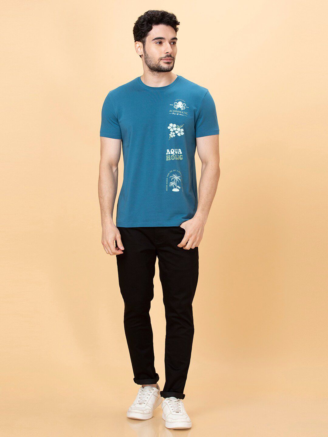 Being Human Printed Cotton Casual T-shirt