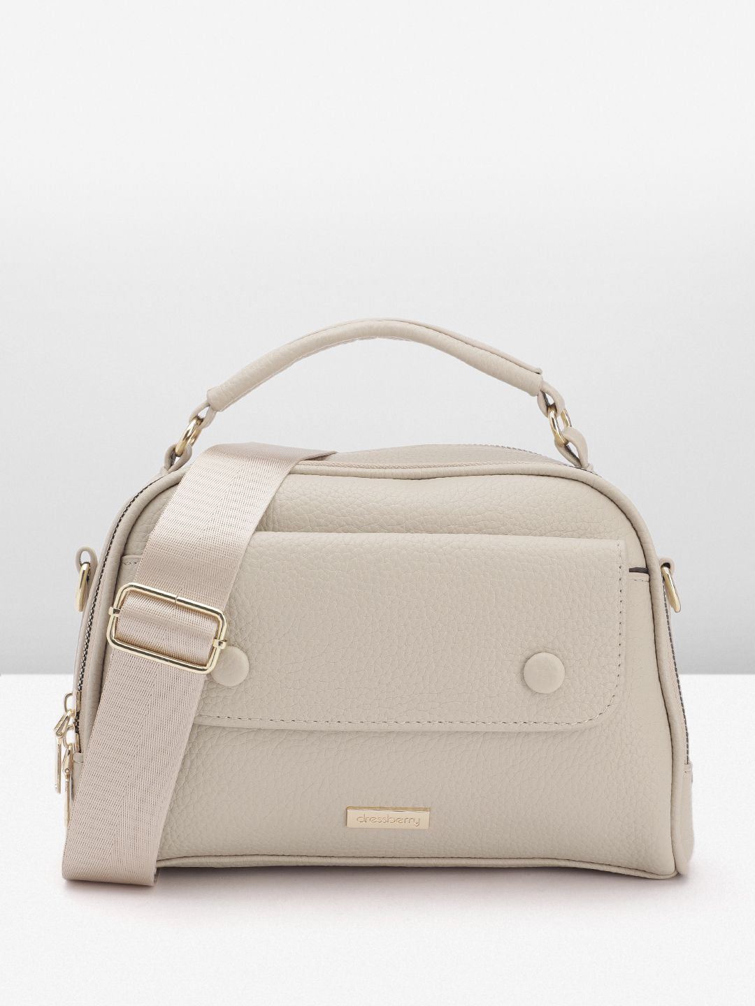 DressBerry Textured Structured Handheld Bag