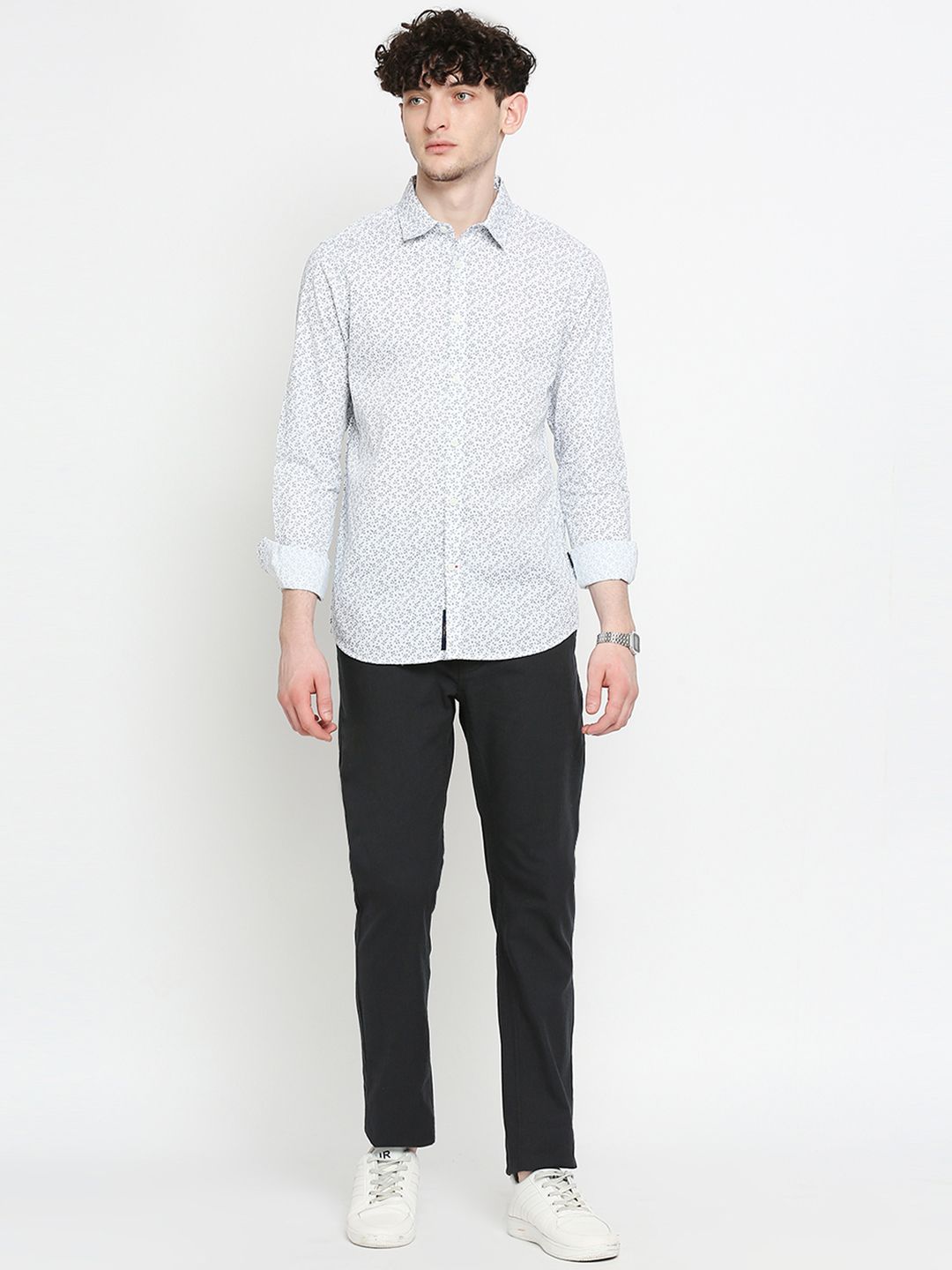 Being Human Pure Cotton Slim Fit Ethnic Motifs Printed Casual Shirt