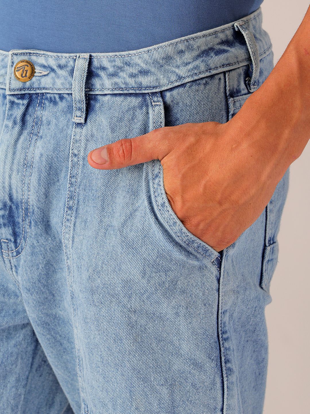 The Indian Garage Co Men Light Fade Jeans