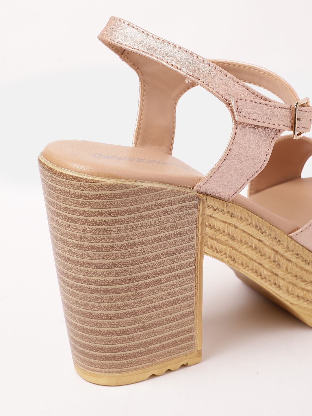DressBerry Open Toe Block Heels