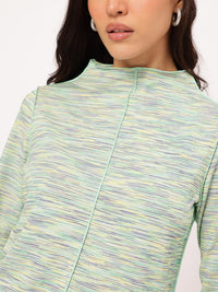 DressBerry Casual Constructs Upturn Stitch Asymmetric Hem Top
