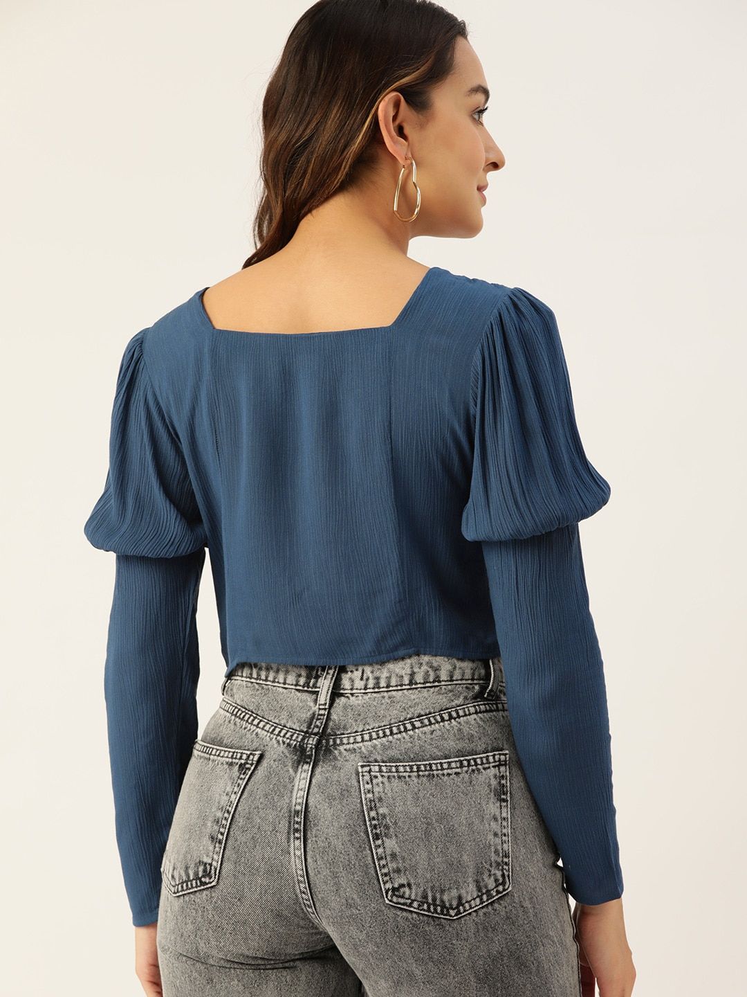 DressBerry Solid Crop Top