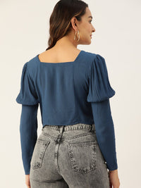 DressBerry Solid Crop Top