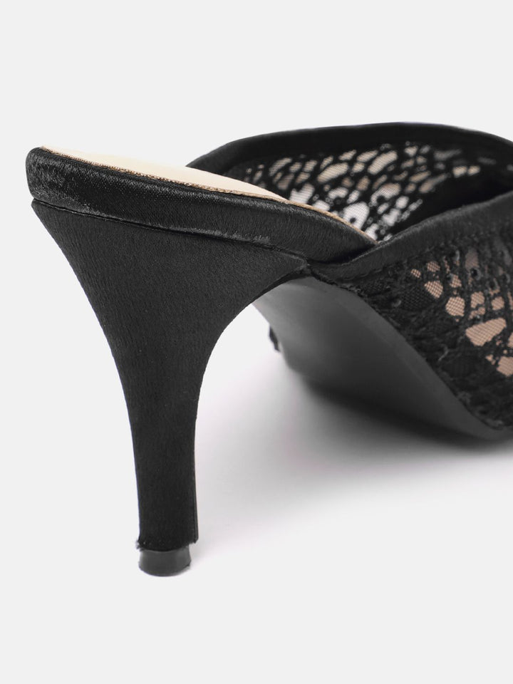 Lino Perros Woven Design Slim Heeled Mules