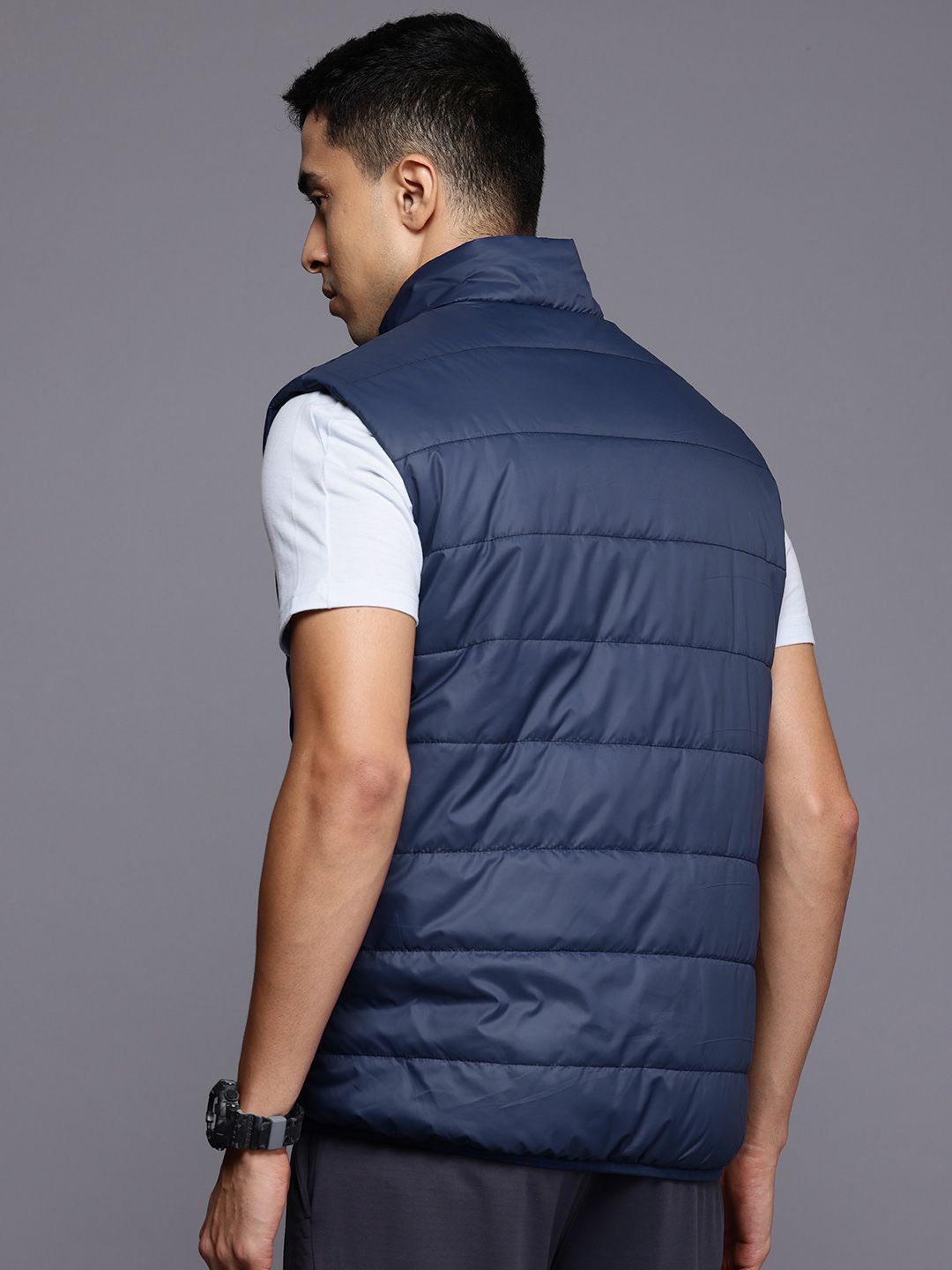 HRX by Hrithik Roshan Rapid-Dry Longline Training Padded Gilet Jacket
