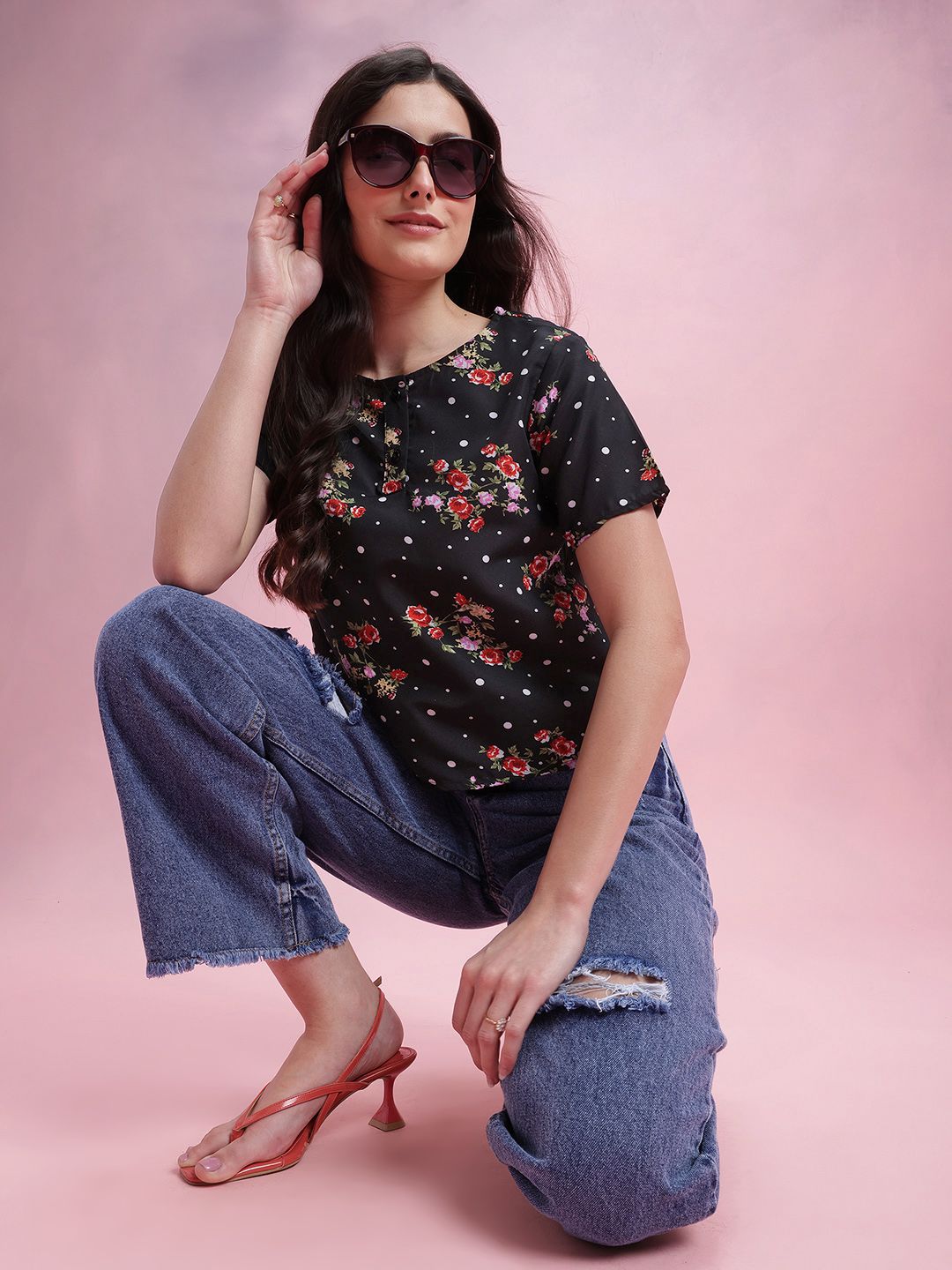 DressBerry Floral Print Top