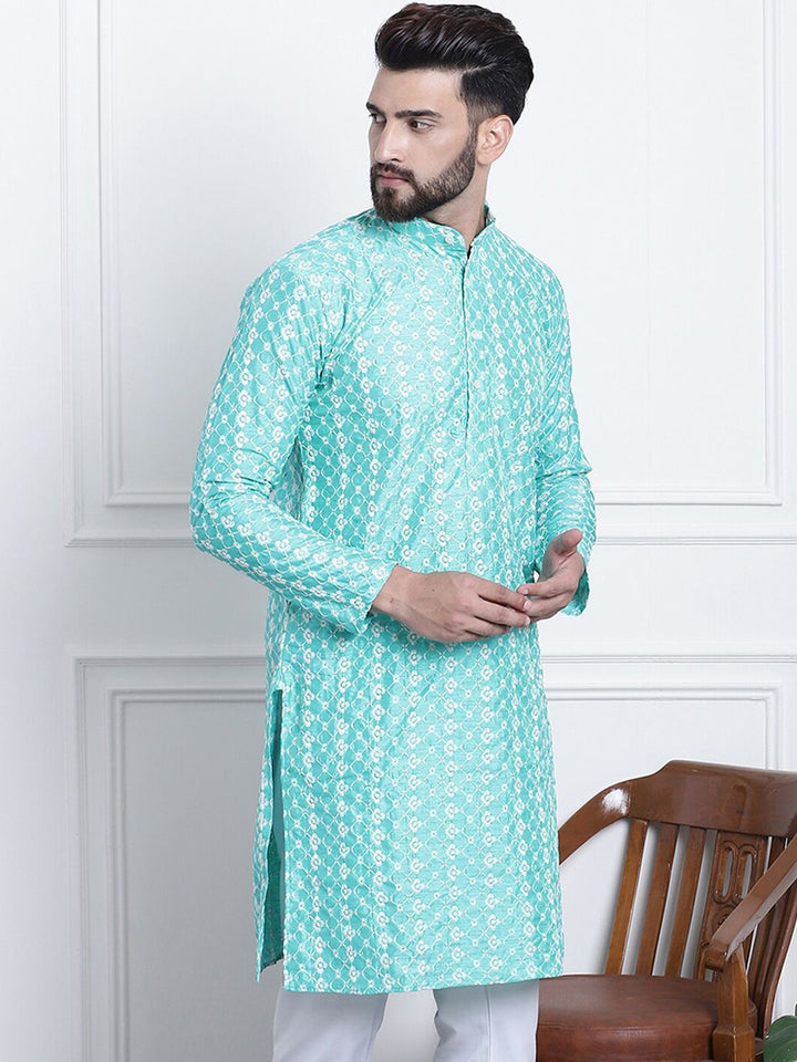 SOJANYA Kurta Kolar Mandarin Sulam Bunga
