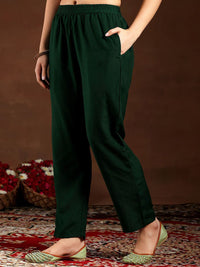 Libas Women Ethnic Motifs Embroidered Regular Kurta with Trousers & With Dupatta